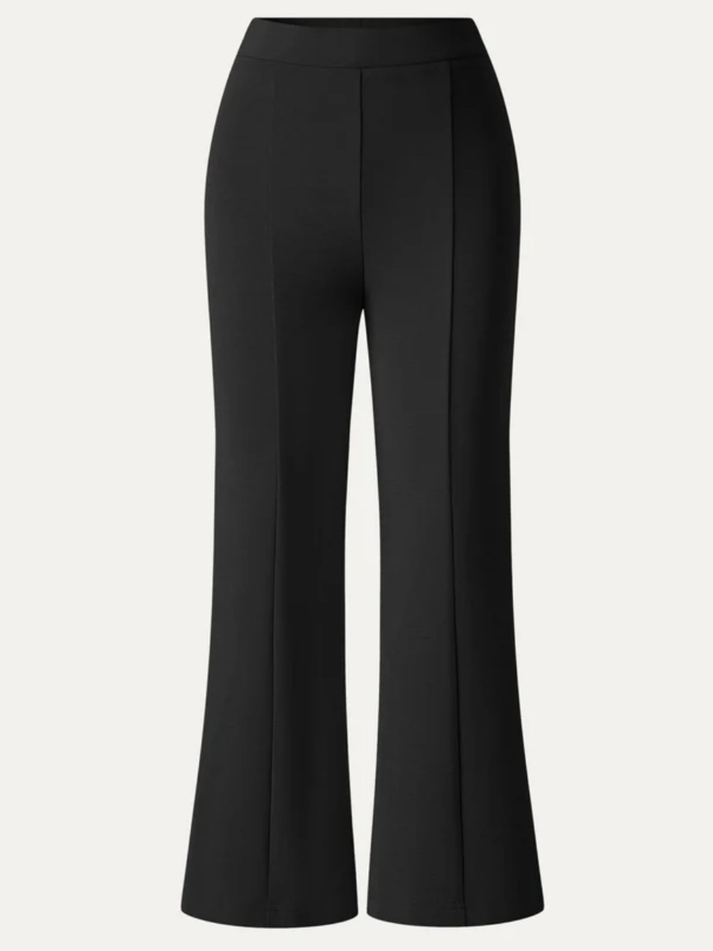 Boden ponte high rise rcropped kick flare pull on seamed pants black size 4
